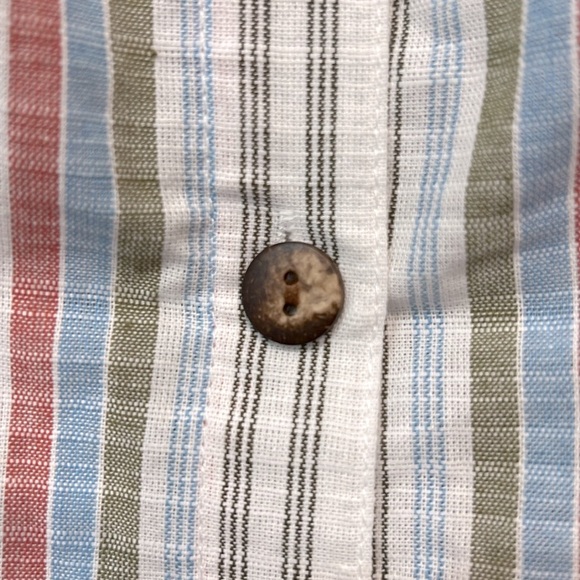 A’ GACI Mind Code Striped Adjustable Flowy Button Front Sleeveless Tank - Picture 5 of 10